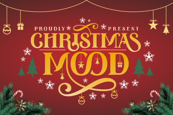 Christmas Mood Font for Festive Craft Projects
