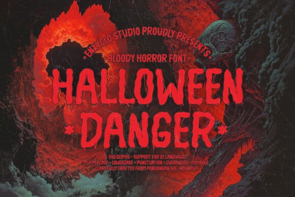 Halloween Danger Font for Editorial Design