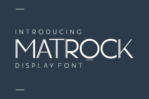 Matrock Font Review: A Cool Display Typeface for Branding Projects